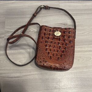 Brahmin Marley Pecan Melbourne Mini Leather Crossbody